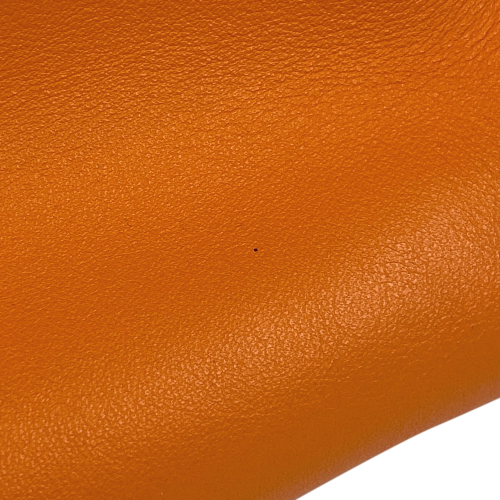 Fendi Peekaboo Regular Leather Shoulder Bag Orange - Picture 6 of 13